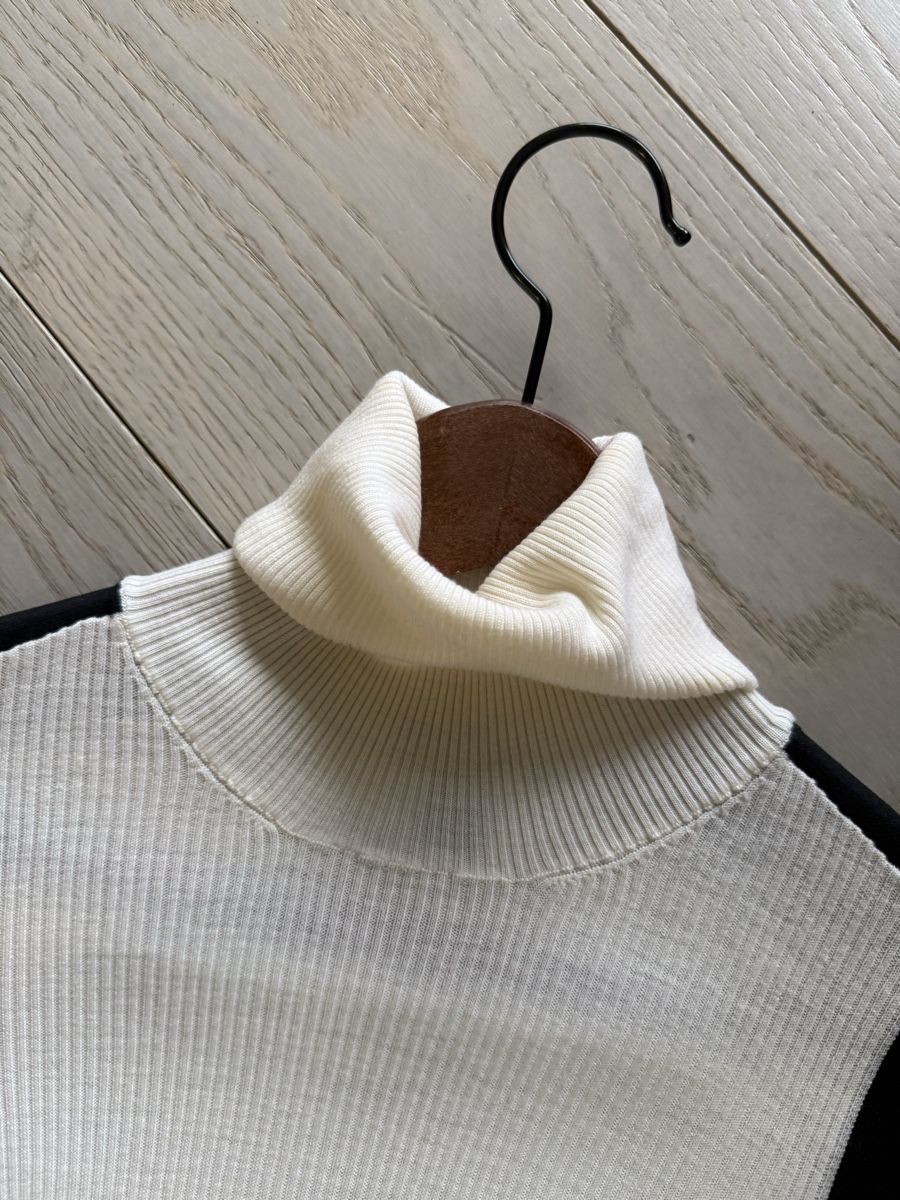 Louis Vuitton Pullover & Sweatshirts: Pull col roulé Louis Vuitton crème noir taille M – Neu (gemäss Beschreibung) aus Genève von iry_67wr 4