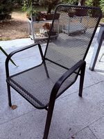Gartenstuhl Metall schwarz stapelbar guter Zustand