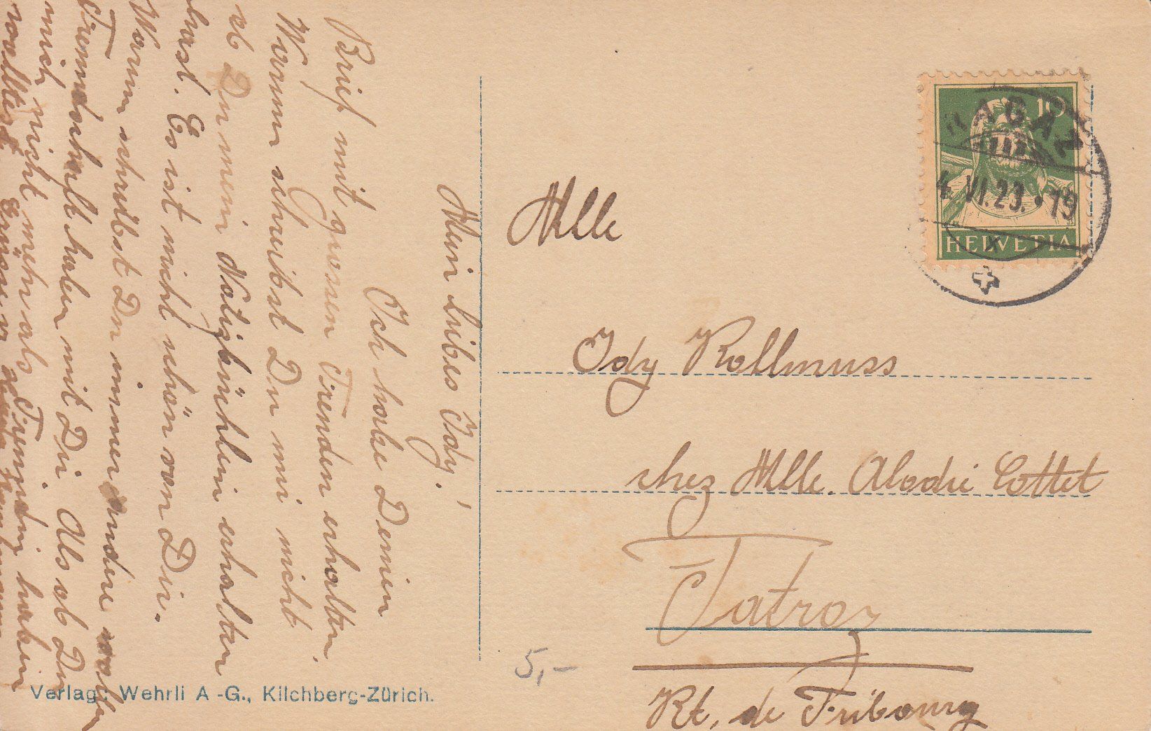 Ansichtskarten: Taminaschlucht 1923 – Gebraucht aus Bürglen TG von StampGraf 1