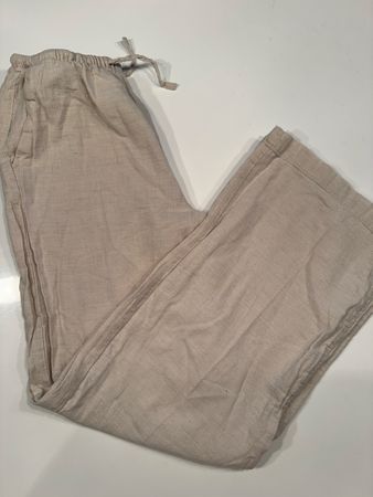 Leichte H&M Leinenhose Sommerhose Gr. 146 beige, bequem
