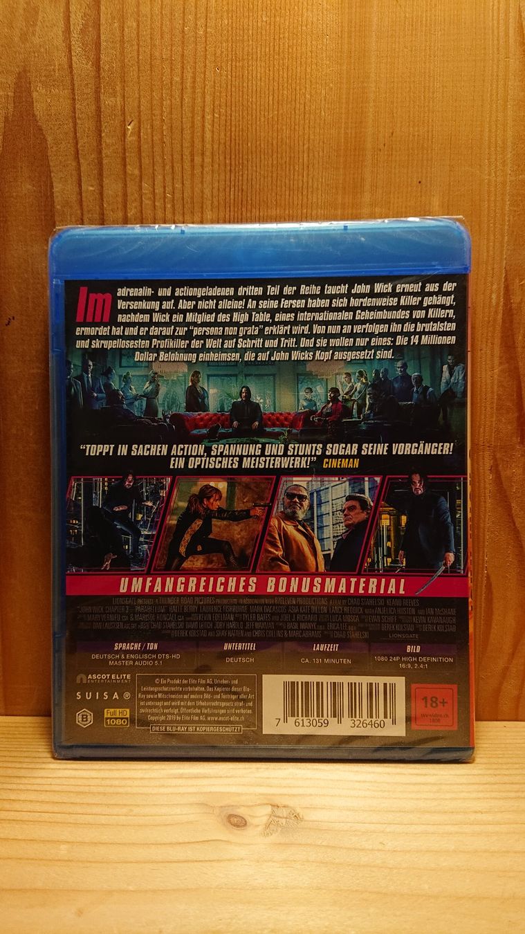 Tous les DVDs: JOHN WICK 3 auf Blu-Ray mit Keanu Reeves – Neuf (Voir description) à Wilderswil par Exebub 1