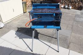 Camping-Grill  -  3 Flammen Koffergas-Grill,  50mbar
