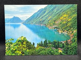 Lago di Lugano/La Valsolda con lo sfondo del Monte S. Salv.
