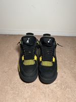 Nike Air Jordan 4 Retro schwarz gelb gebraucht Zustand