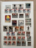 2 Albumseiten Soldatenmarken Schweiz I. WK