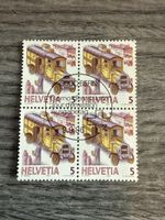 Original Briefmarke Helvetia 1986, 4er Block, Top Zustand