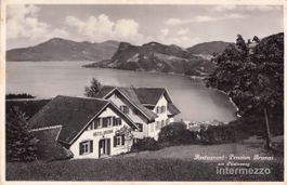 Hergiswil NW / ca. 1940 Restaurant Pension Brunni Pilatusweg
