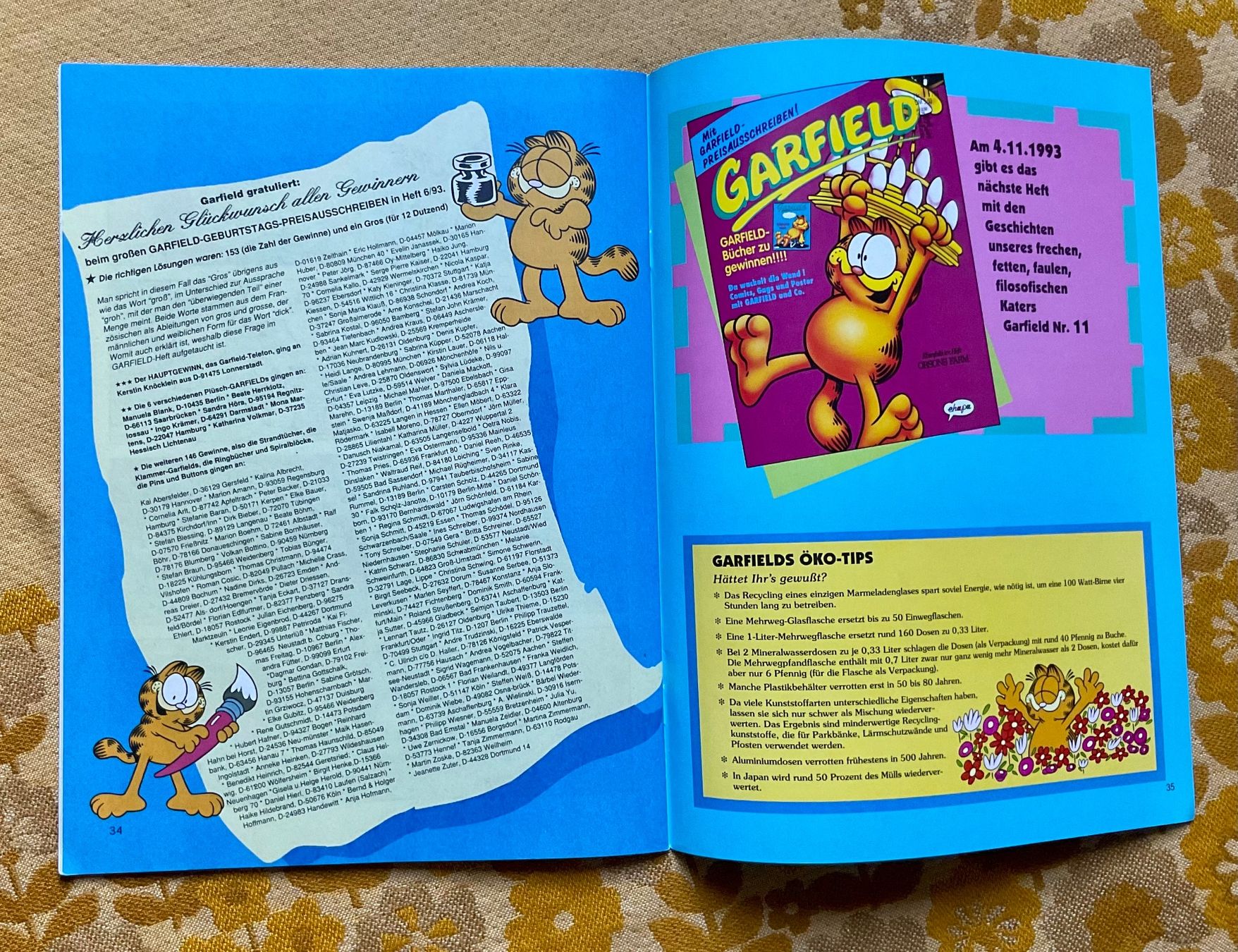 Comics: Garfield Heft Nr 10 von 1993 – Gebraucht aus Endingen von nathan05 8