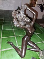 Bronzefigur, Kniende mit wehendem Haar, Rarität! schwer