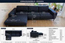 Ecksofa dunkelblau