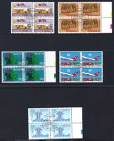 1987 kompl. Satz Werbemarken I 4er-Bl. ⊞ 743-747 ET-gest. ʘ