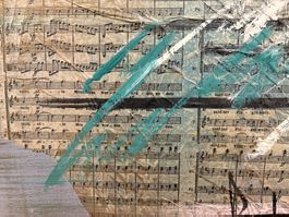 76 cm breitx101 cm hoch/Handgemalt Musik mit Kunst,Symphony