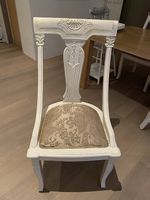 7 Stück antike Stühle, Weiss restauriert - Vintage Chic Look