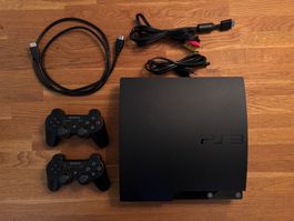 PlayStation 3 Slim 120 Gb inkl. zwei Controller und 6 Games
