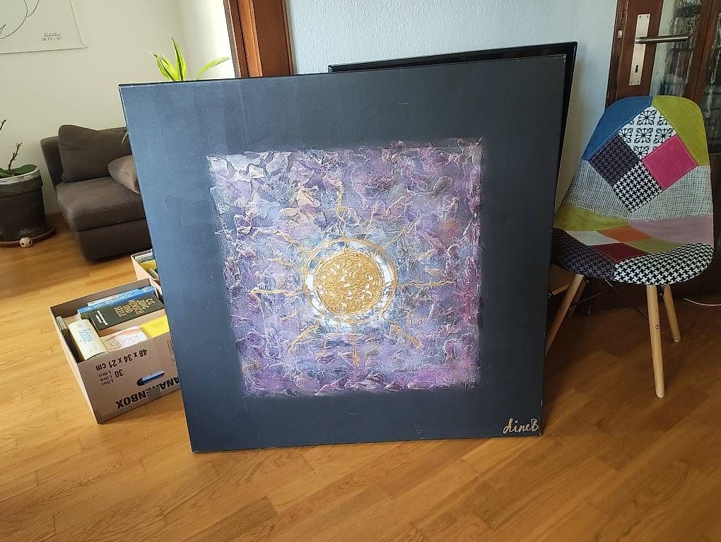 Gemälde: Grosses Sonnenbild von line b. – Gebraucht aus Münchenstein von CoraJ