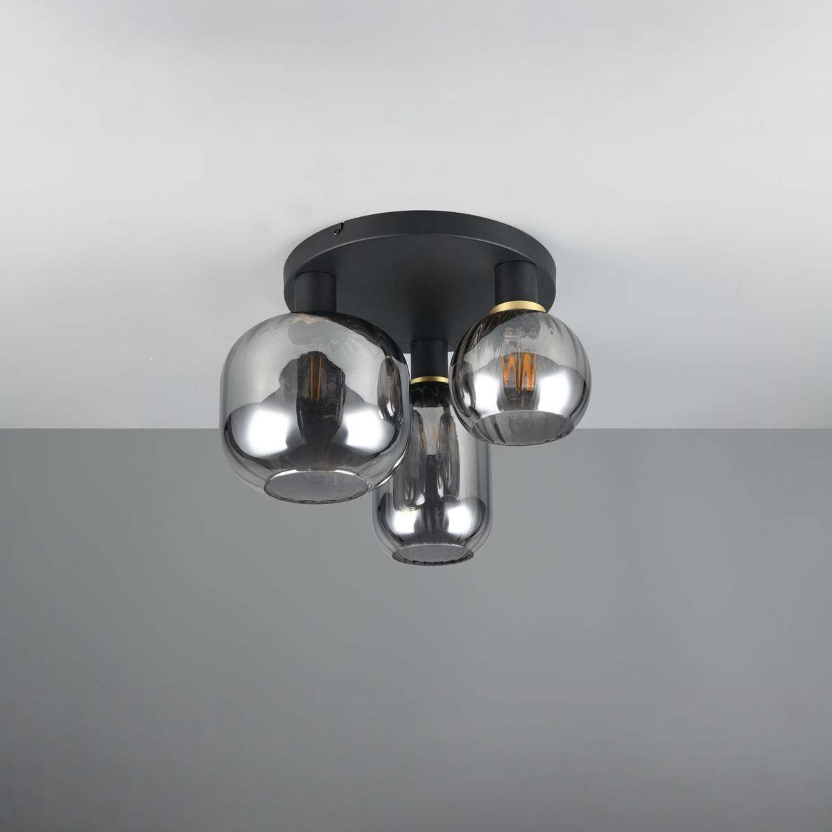 Lampadari & plafoniere: Deckenleuchte, Schwarz, Chrom, 29 cm Ø – Nuovo (secondo la descrizione) da Kreuzlingen venduto da Smart-Light 4
