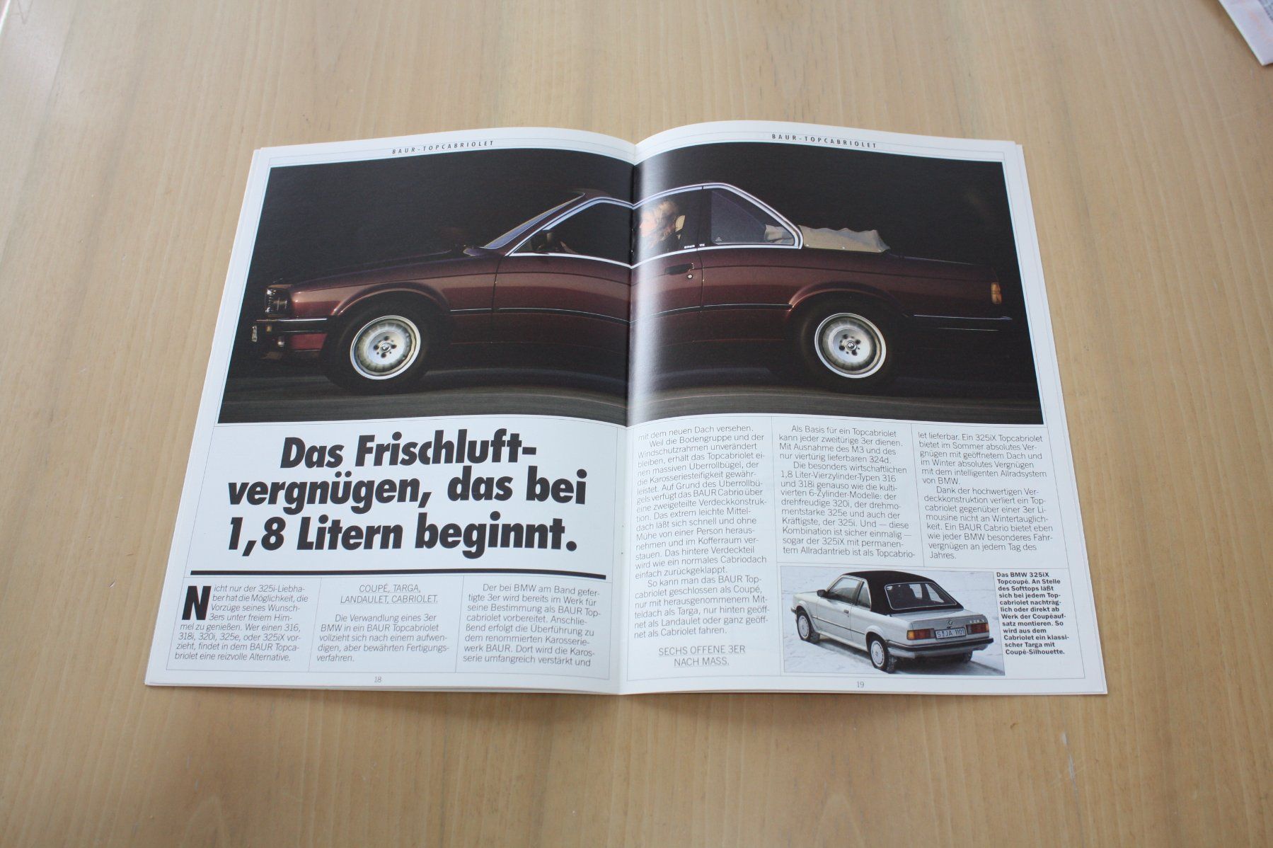 BMW Documenti: BMW 325i Cabrio Broschüre 1987 – Usato da Wikon venduto da erwin400 7