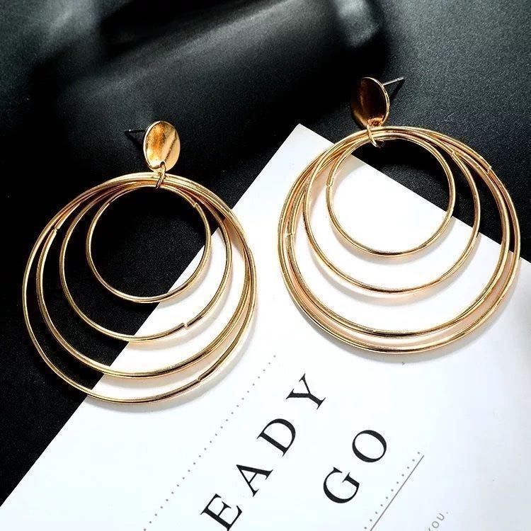 Faszinierend Grosse Ohrringe Gold Ebenbild