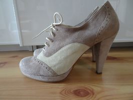 Wildlederpumps beige zum binden (Roberto Santi) 40