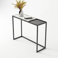 Moderner Konsolentisch aus Holz mit Edelstahl - 120x40x90