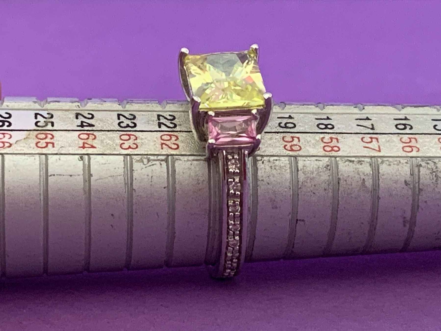 Anelli: Silberring Gelb-Rosa-Elegant (61) – Usato da Laufen venduto da belleskulptur 6