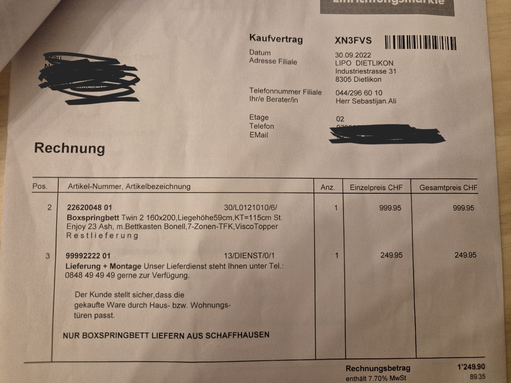 Lits: Boxspringbett Twin 2 160x200 – D'occasion à Bassersdorf par Pearl_2 5