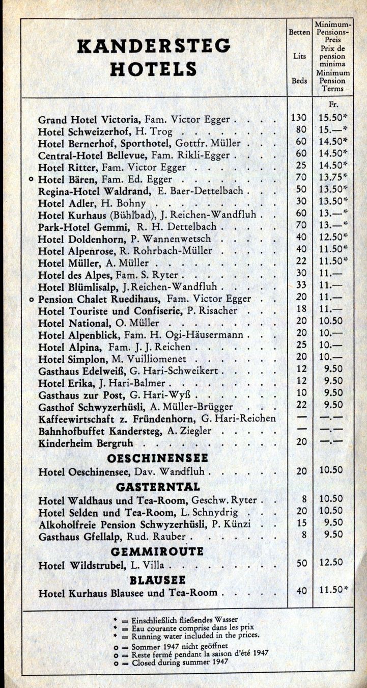 Dokumente: Kandersteg, Faltprospekt – Gebraucht aus Aarau von Elmaar41 2