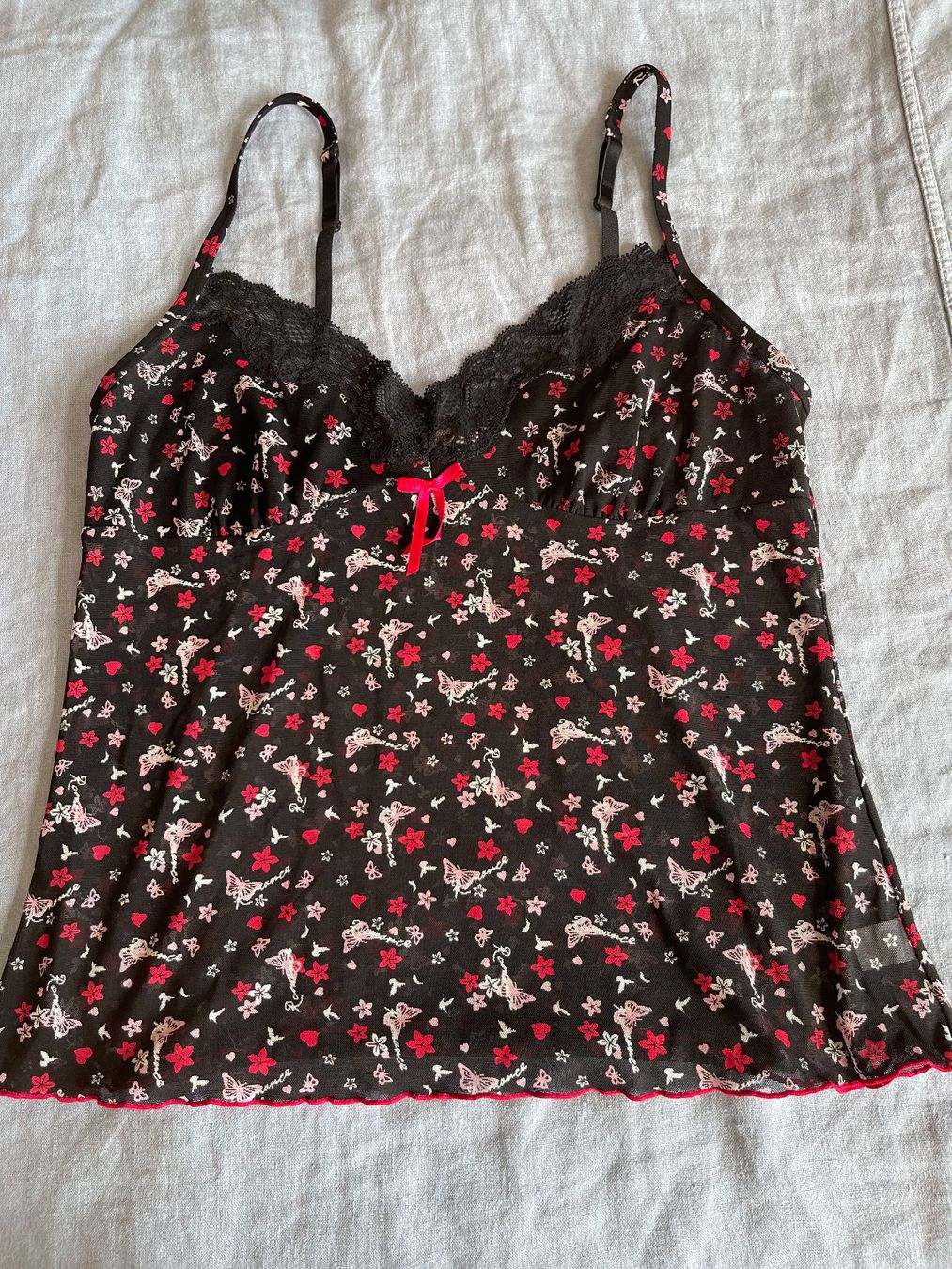 Beldona Top: Beldona, Top, schwarz gemustert, Gr L – Usato da Meggen venduto da tulipe21
