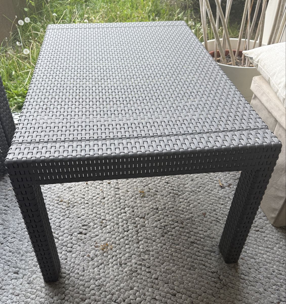 Set di tavolo e panche: Polyrattan Lounge Set komplett mit Sitzkissen – Usato da Bad Ragaz venduto da sim_k52b 4