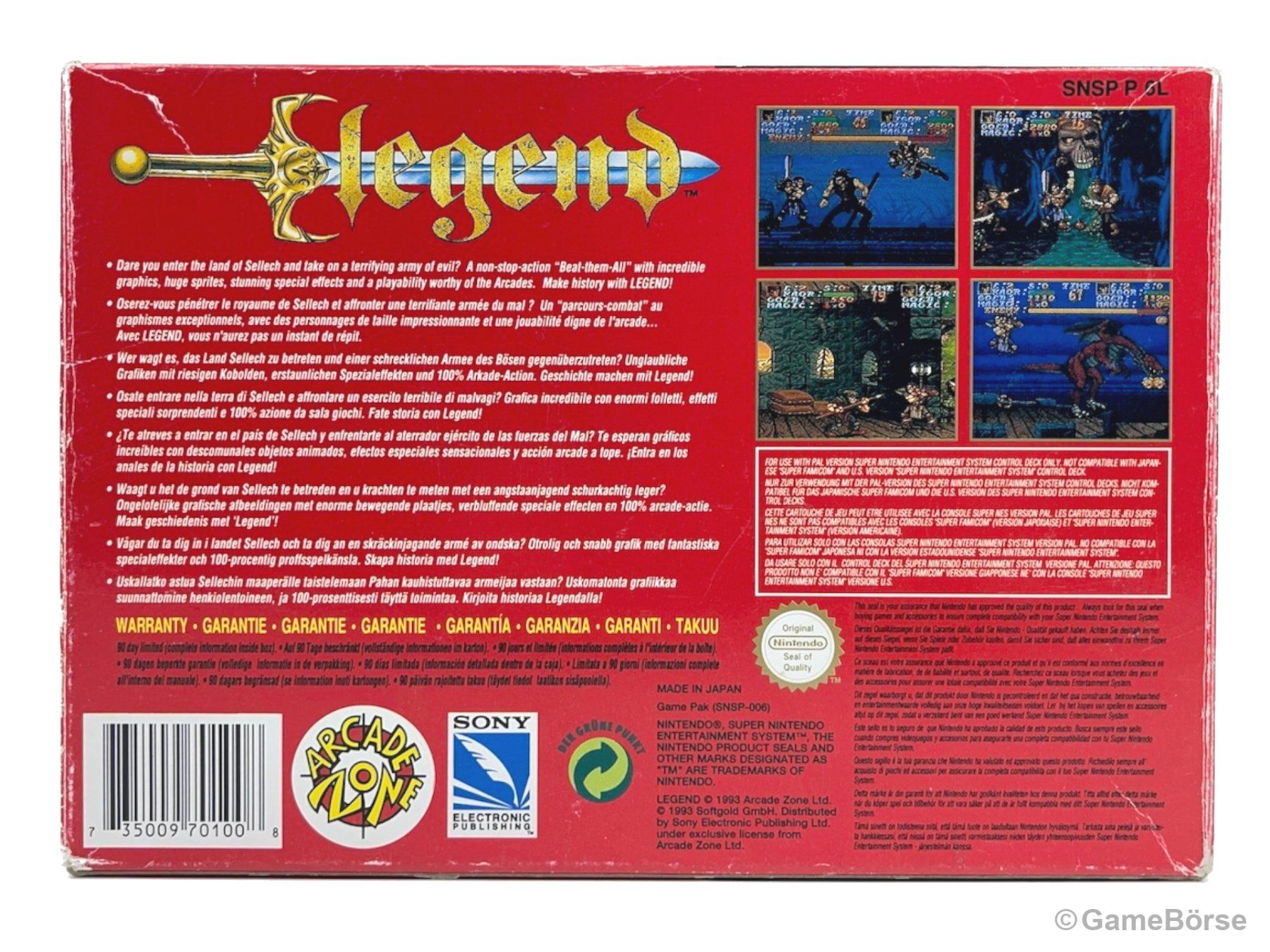Nintendo Giochi: SNES Legend PAL – Usato da Stettfurt venduto da GameBoerse 1