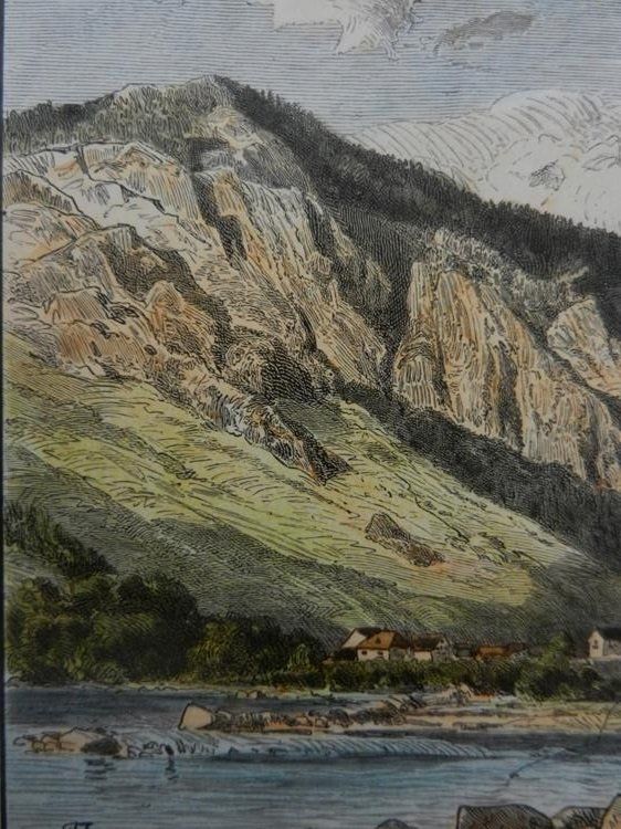 Incisioni: Felsberg mit dem Calanda – Usato da Risch venduto da Antikfee 3