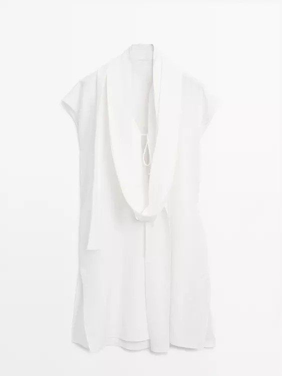 Massimo Dutti Tuniche: Massimo Dutti - Leinen-Tunikahemd Gr. S – Nuovo e nell'imballaggio originale da Bäch SZ venduto da ValentinaKH 1