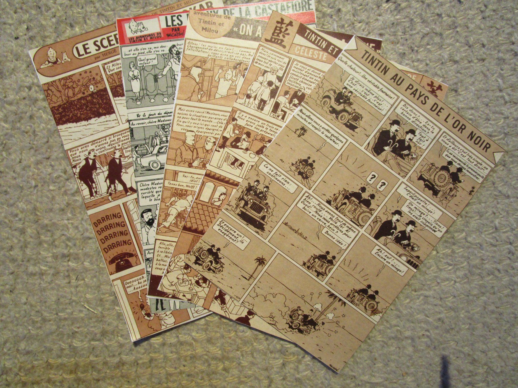 Fumetti: 1 page de 5 albums différent de Tintin – Usato da Matran venduto da madren