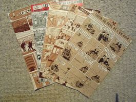 1 page de 5 albums différent de Tintin