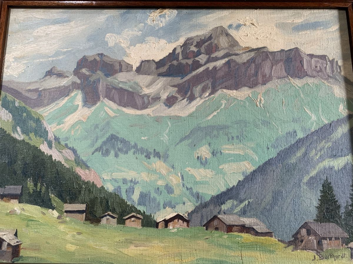 Gemälde: J. BURKHARDT 1927 – Gebraucht aus Wolfhalden von SecondAntique