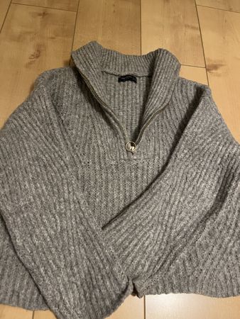 Pull Stradivarius gris avec fermeture éclair taille XS
