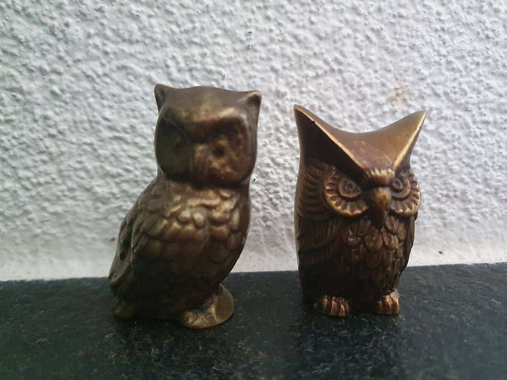 Statuette: 2 messing Eulen  – Usato da Olten venduto da stritten 2