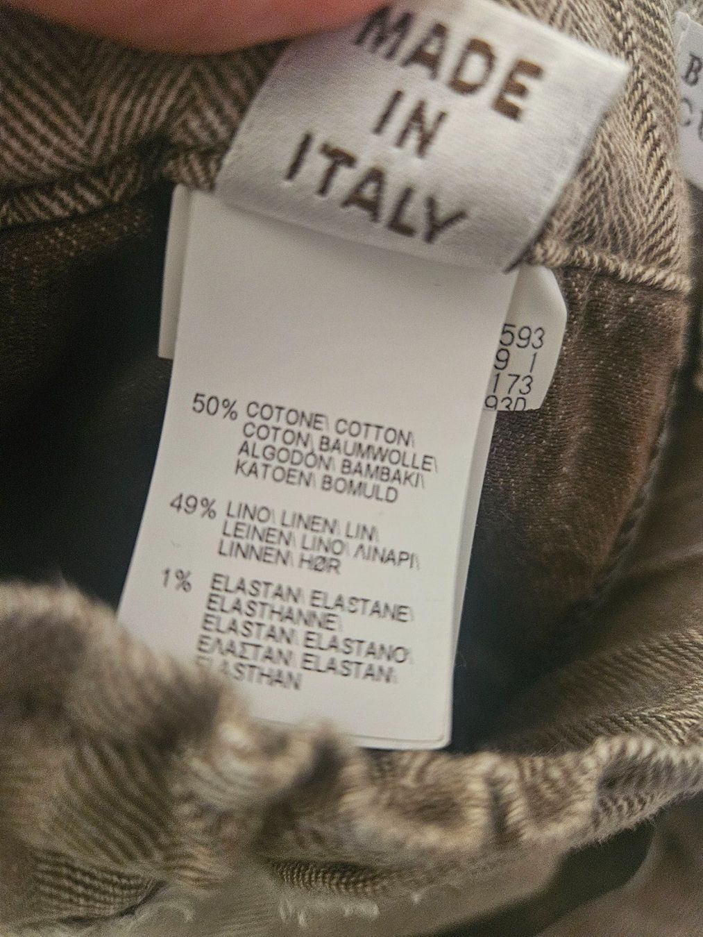 Brunello Cucinelli Pantaloni: Brunello Cucinelli Hose Leinen Sommer hellbraun – Nuovo (secondo la descrizione) da Bern venduto da Alea6892 5