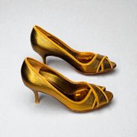NEUE Gianvito Rossi Peep Toe Pumps Gold Metallic Leder Gr.38