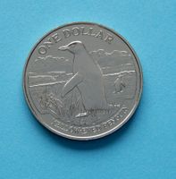 Münze Neuseeland 1988 Gelbaugen Pinguin