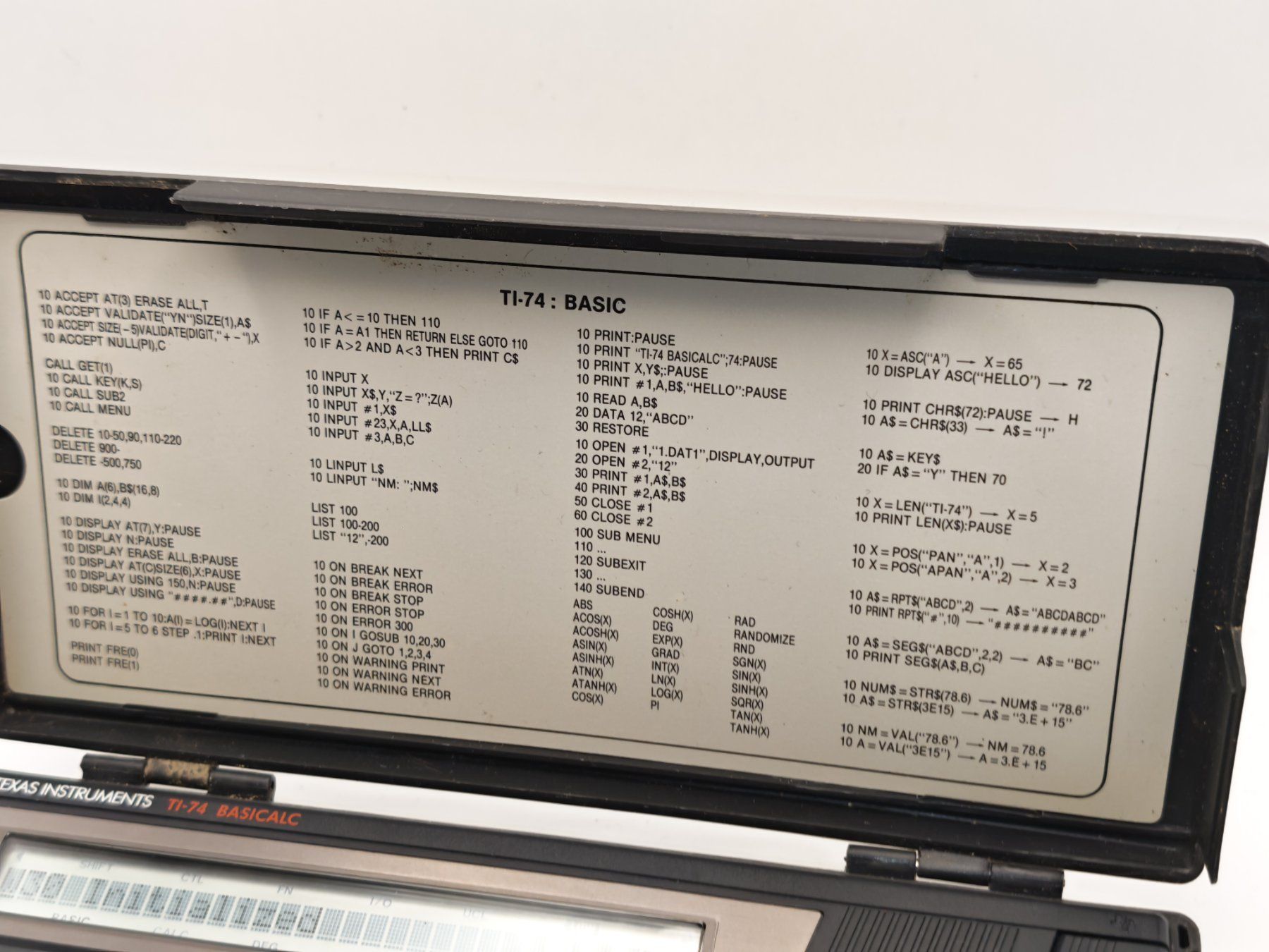 Texas Instruments Calcolatrici tascabili: Taschenrechner Texas Instruments TI-74 BASIC – Usato da Thun venduto da Kankii 3