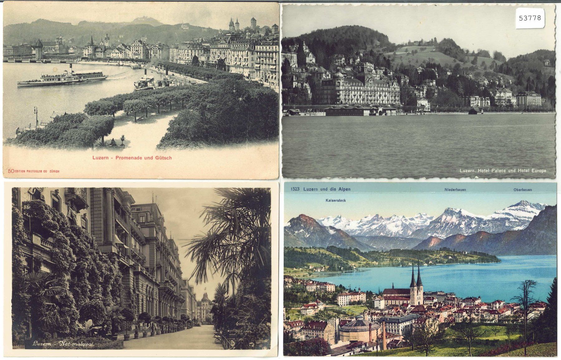 Cartoline postali: 4 AK - Luzern – Usato da Ettingen venduto da Kartenplanet