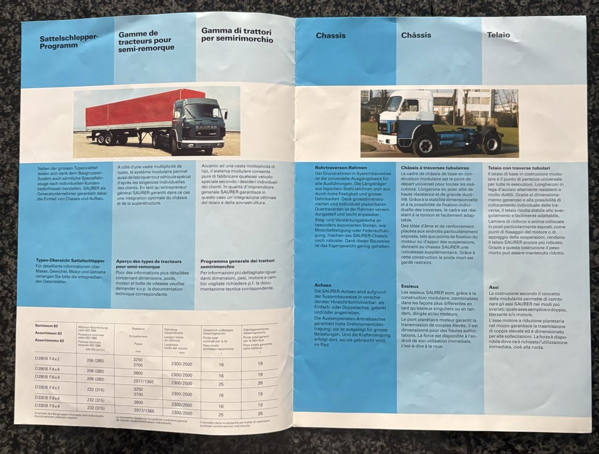 Saurer Documents: Saurer Prospekt Sattelschlepper – D'occasion à 3203 Mühleberg par bea_myw6 4