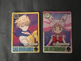 Sailor Moon Sammelkarten Sailor Chibimoon und Uranus, franz.