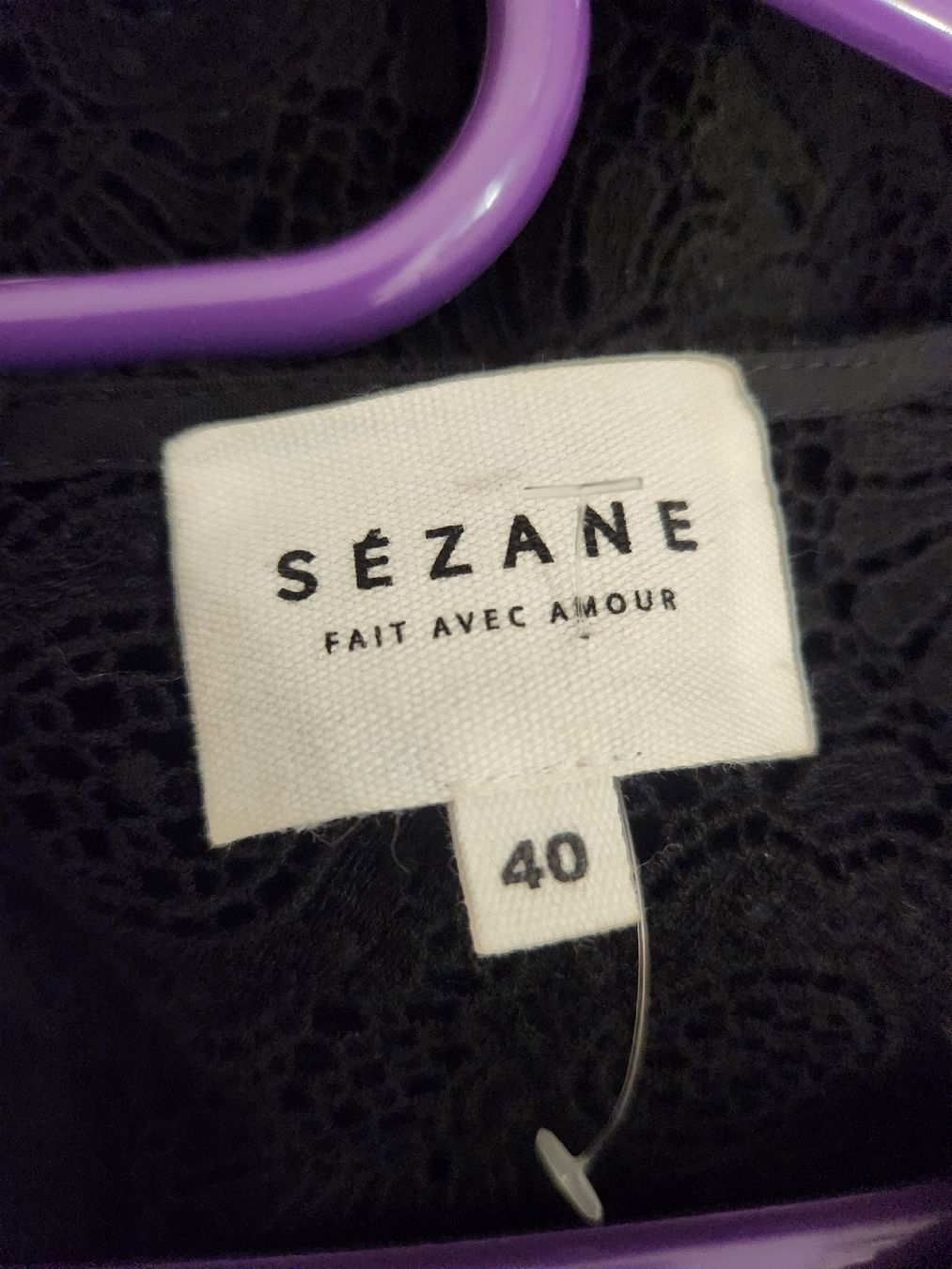Sezane Blusen: Top SÉZANE dentelle noir taille 40  – Gebraucht aus Niedergösgen von Eva2410 3