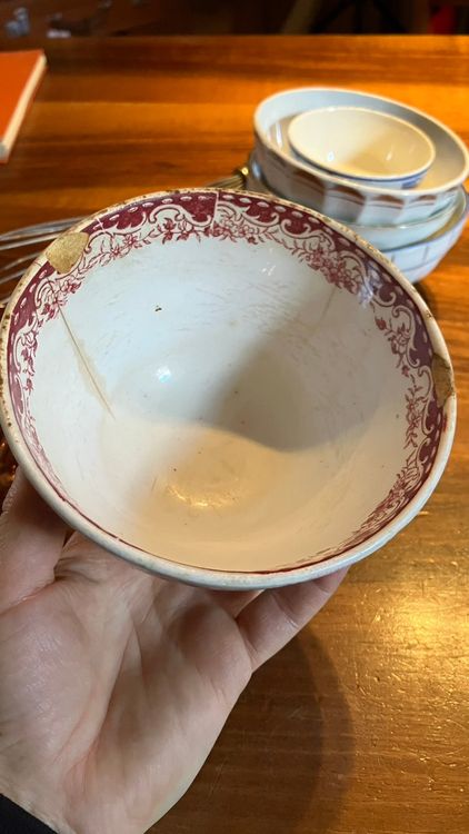 Grand Bol De Salade En Porcelaine Palazzo INT - Style Campagne Ancienne - Blanc 29 Cm