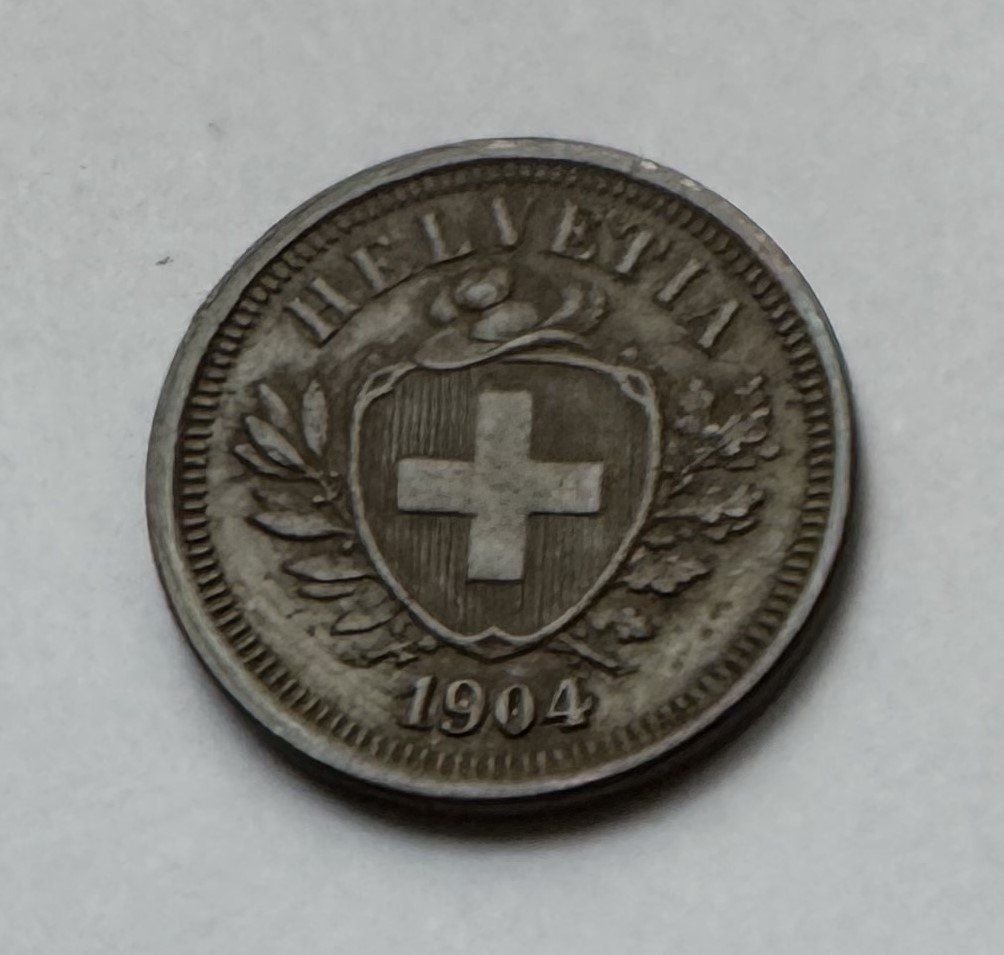 Alle Münzen: 1904 1 Rappen -unz – Gebraucht aus Kirchberg SG von Helveticus00