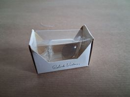 Mini Glas Glückschwein mit 1Rp CH Münze mit OVP.Mundgeblasen