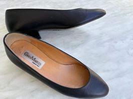 Damen Pumps Gr. 38/d.Blau.Leder/ 3cm Absatz