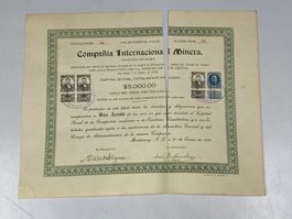 AKTIE Compania Intern. MINERA 1926 5'000$  //H263